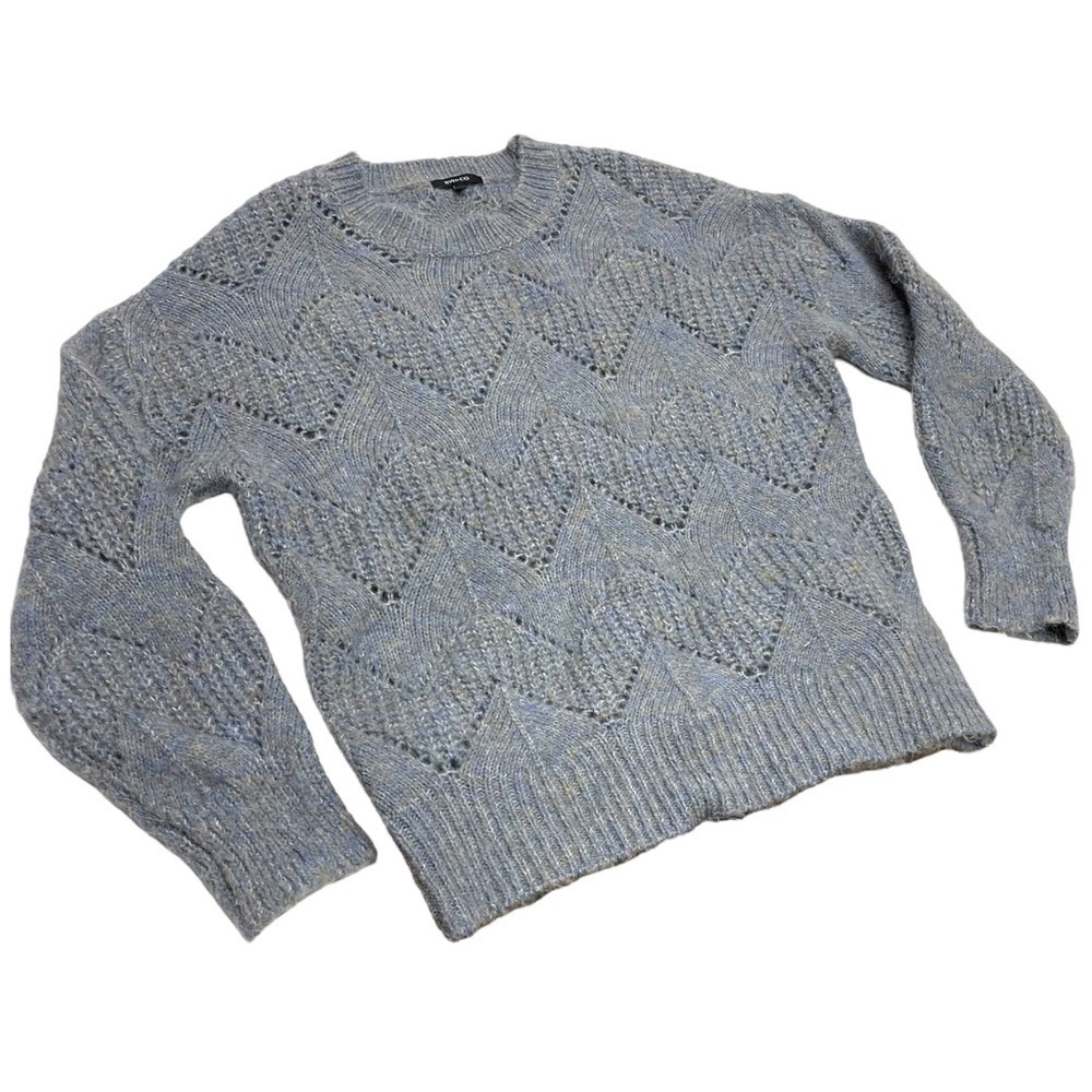 Reitmans knitted fuzzy sweater grey green size M - Picture 5 of 12